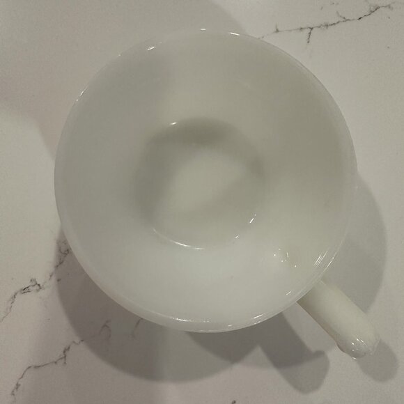 Fire King Milk Glass Bowl With  Handle - Picture 1 of 8